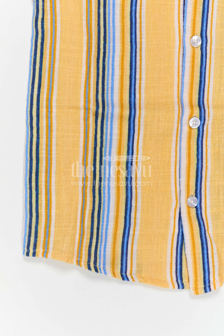 The Nesavu Boys Cotton Shirt Boys Cotton Shirt for Casual Outings and Everyday Wear Nesavu Nesavu Boys Cotton Striped Shirt For Casual Outings Breathable Comfortable Everyday Wear For Kids