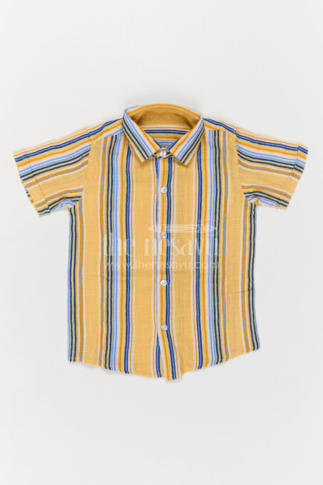 The Nesavu Boys Cotton Shirt Boys Cotton Shirt for Casual Outings and Everyday Wear Nesavu Nesavu Boys Cotton Striped Shirt For Casual Outings Breathable Comfortable Everyday Wear For Kids