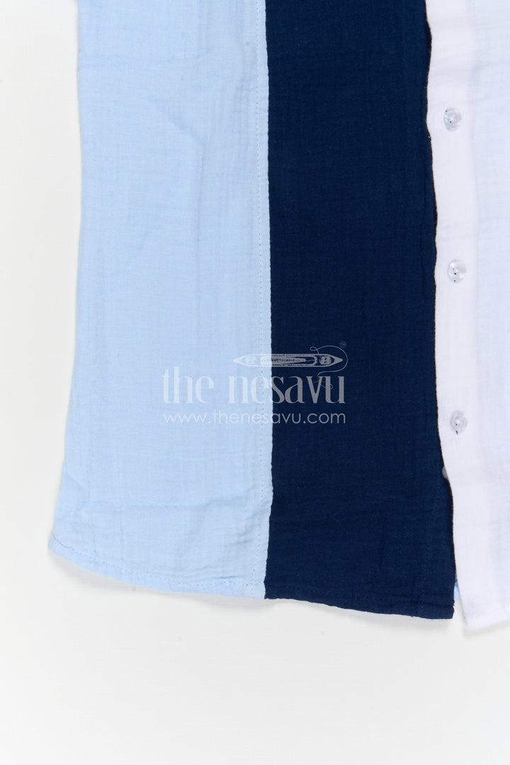 The Nesavu Boys Cotton Shirt Boys Cotton Shirt for Casual Wear and Comfortable Outings Nesavu Nesavu Boys Muslin Cotton Shirt For Casual Wear Breathable Comfortable Stylish Outfit For Kids