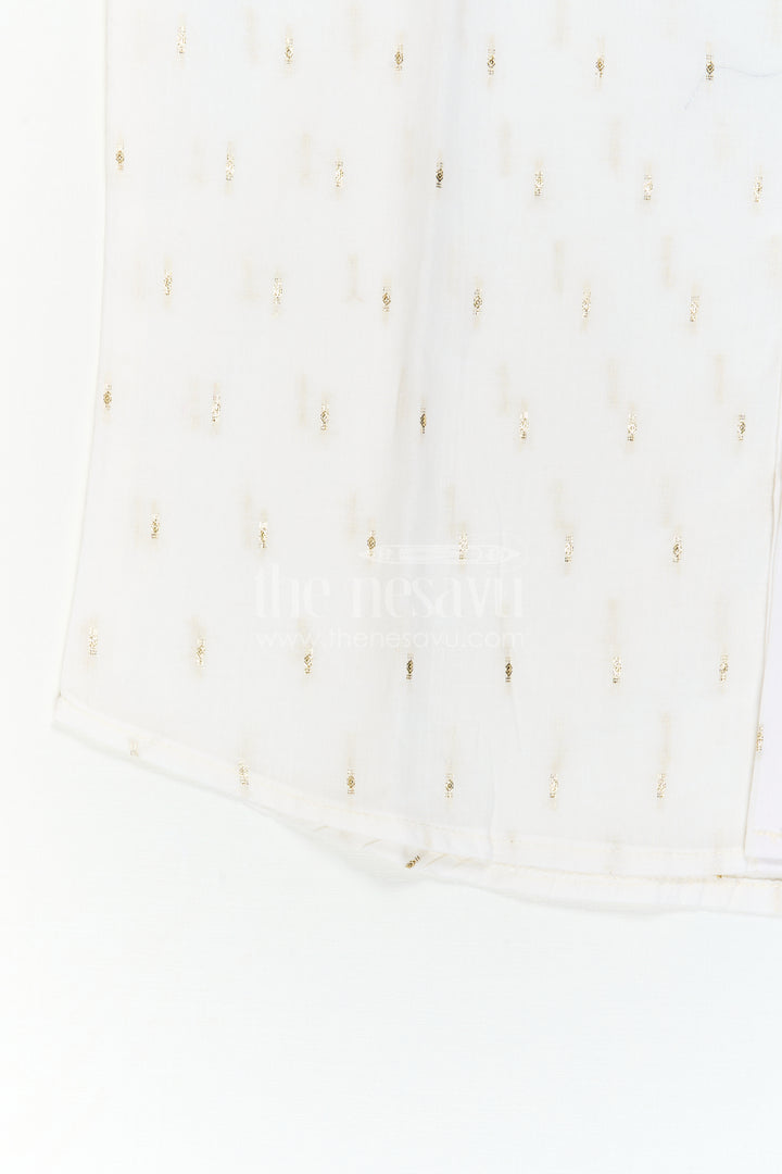 The Nesavu Boys Cotton Shirt Boys Cotton Shirt for Festive Wear and Special Occasions Nesavu Nesavu Boys Cotton Shimmer Butti Shirt For Festive Wear And Special Occasions With Breathable Fabric