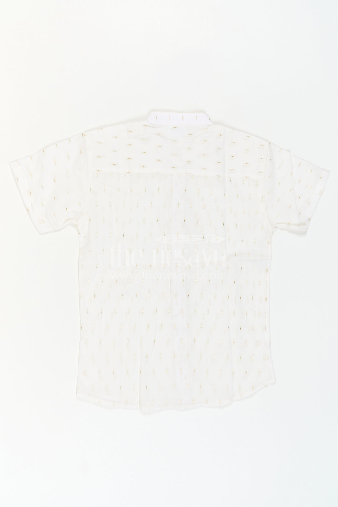 The Nesavu Boys Cotton Shirt Boys Cotton Shirt for Festive Wear and Special Occasions Nesavu Nesavu Boys Cotton Shimmer Butti Shirt For Festive Wear And Special Occasions With Breathable Fabric