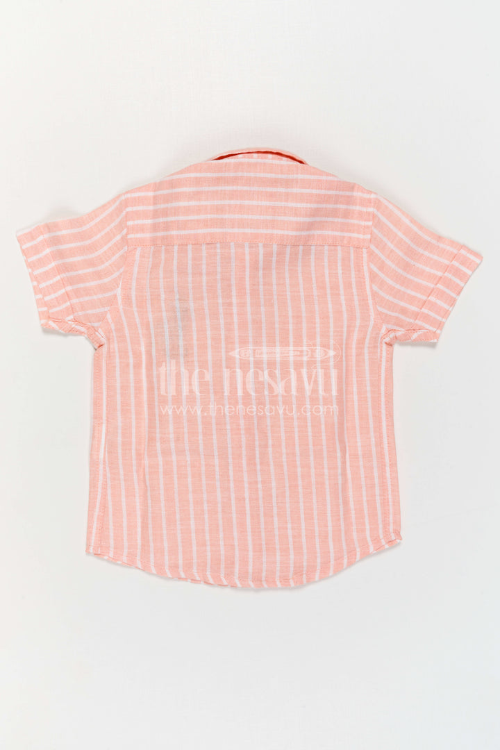The Nesavu Boys Cotton Shirt Boys Cotton Shirt for Outings and Everyday Wear Nesavu Nesavu Boys Cotton Striped Shirt For Casual Outings Breathable Comfortable Everyday Wear For Kids