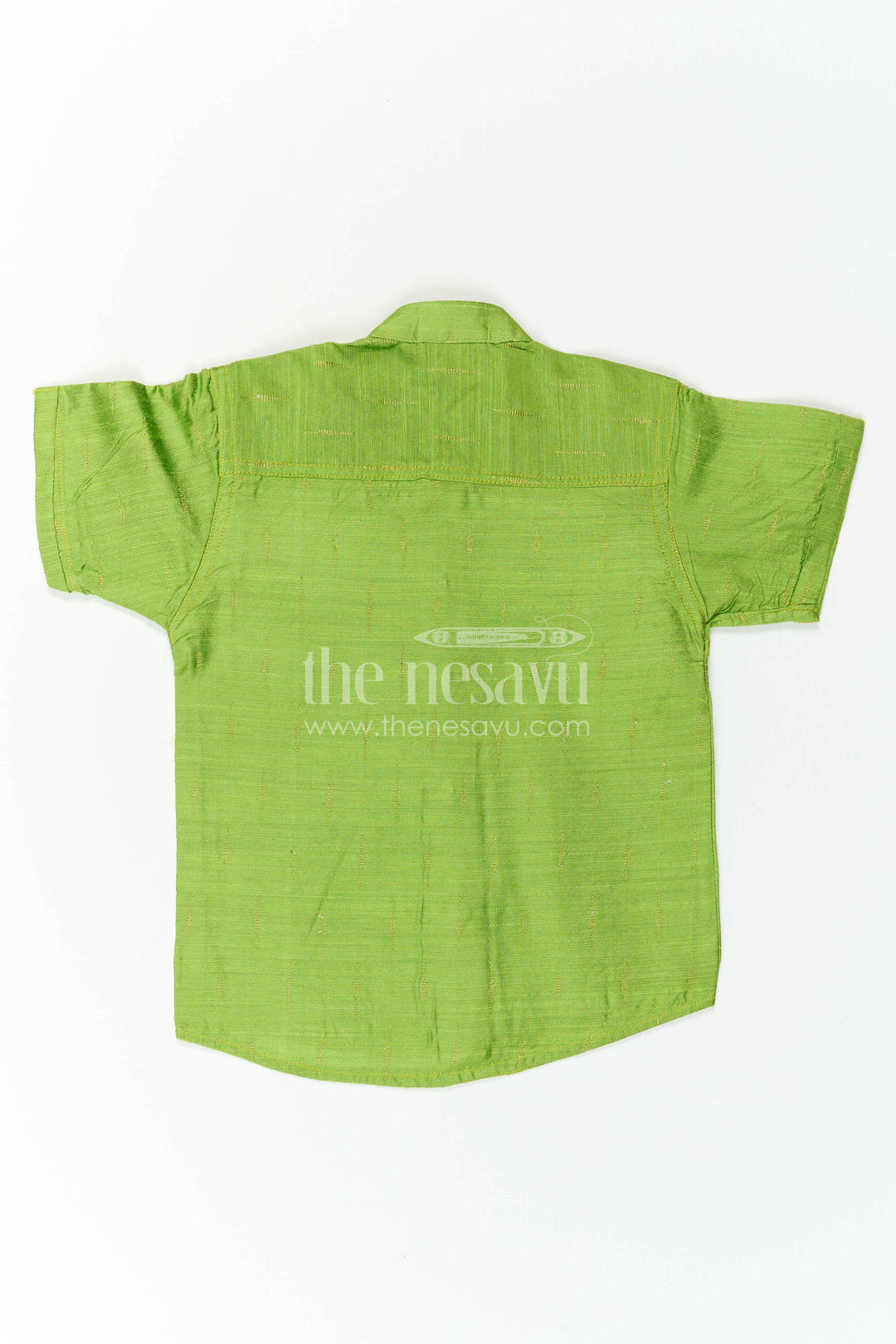 The Nesavu Boys Cotton Shirt Boys Cotton Shirt for School Events and Family Celebrations Nesavu Nesavu Boys Chanderi Cotton Shirt With Jacquard Print For School Events And Celebrations