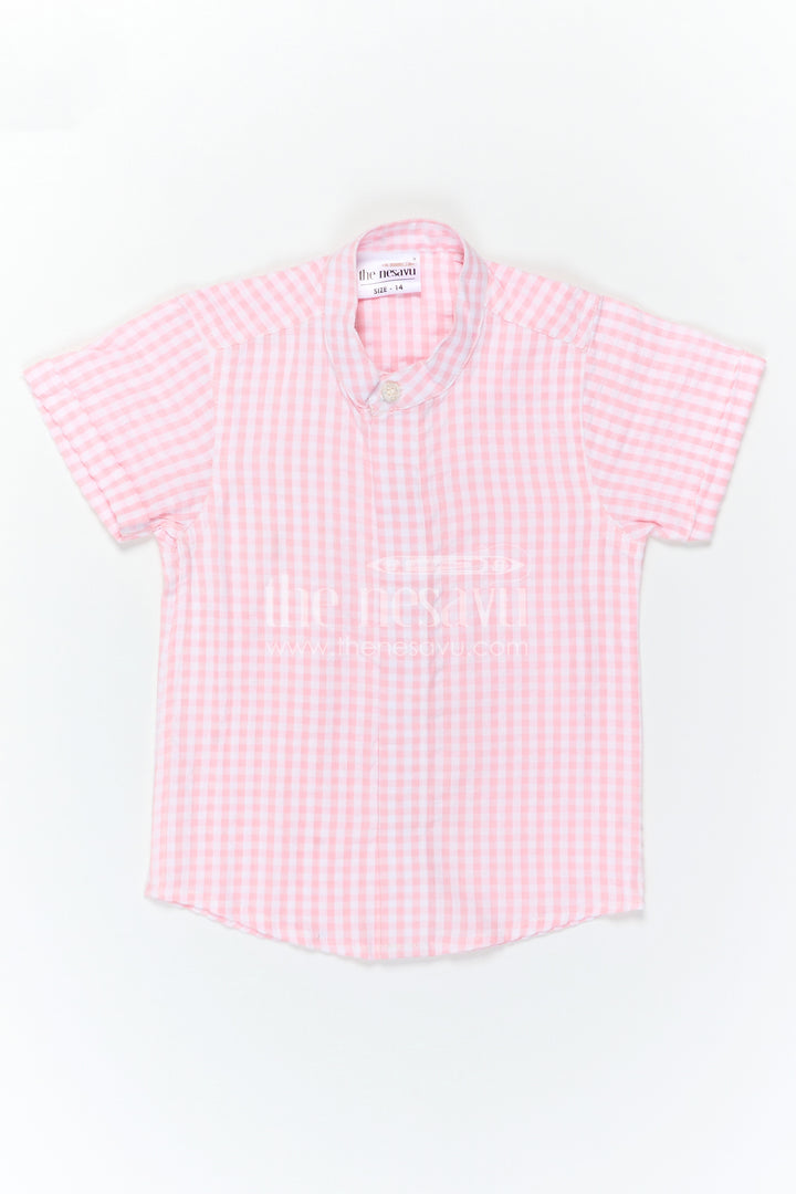 The Nesavu Boys Cotton Shirt Boys Cotton Shirt for Summer Outings and Lightweight Nesavu Nesavu Boys Seersucker Cotton Shirt For Summer Outings And Lightweight Daily Wear With Breathable Fabric