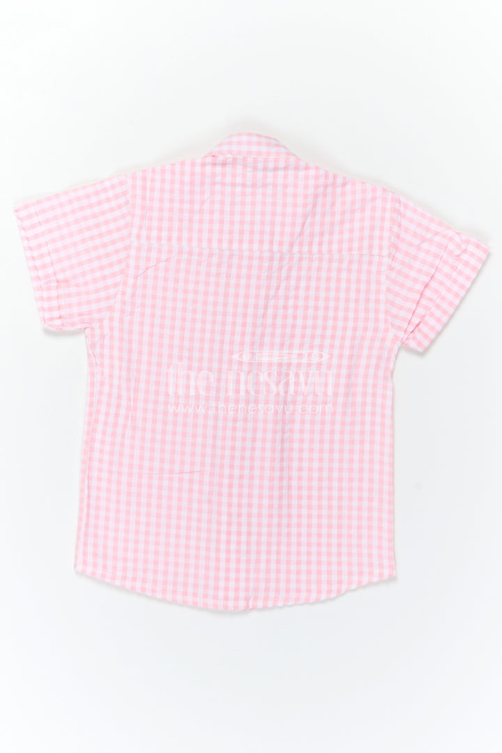 The Nesavu Boys Cotton Shirt Boys Cotton Shirt for Summer Outings and Lightweight Nesavu Nesavu Boys Seersucker Cotton Shirt For Summer Outings And Lightweight Daily Wear With Breathable Fabric