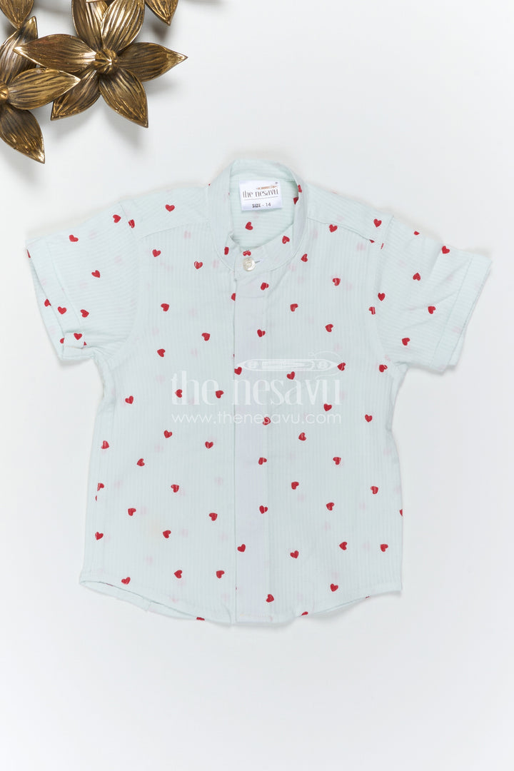 The Nesavu Boys Cotton Shirt Boys Cotton Shirt for Summer Outings and Playful Everyday Wear Nesavu Nesavu Boys Crinkle Cotton Printed Shirt For Summer Outings And Daily Wear With Breathable Lightweight Fabric