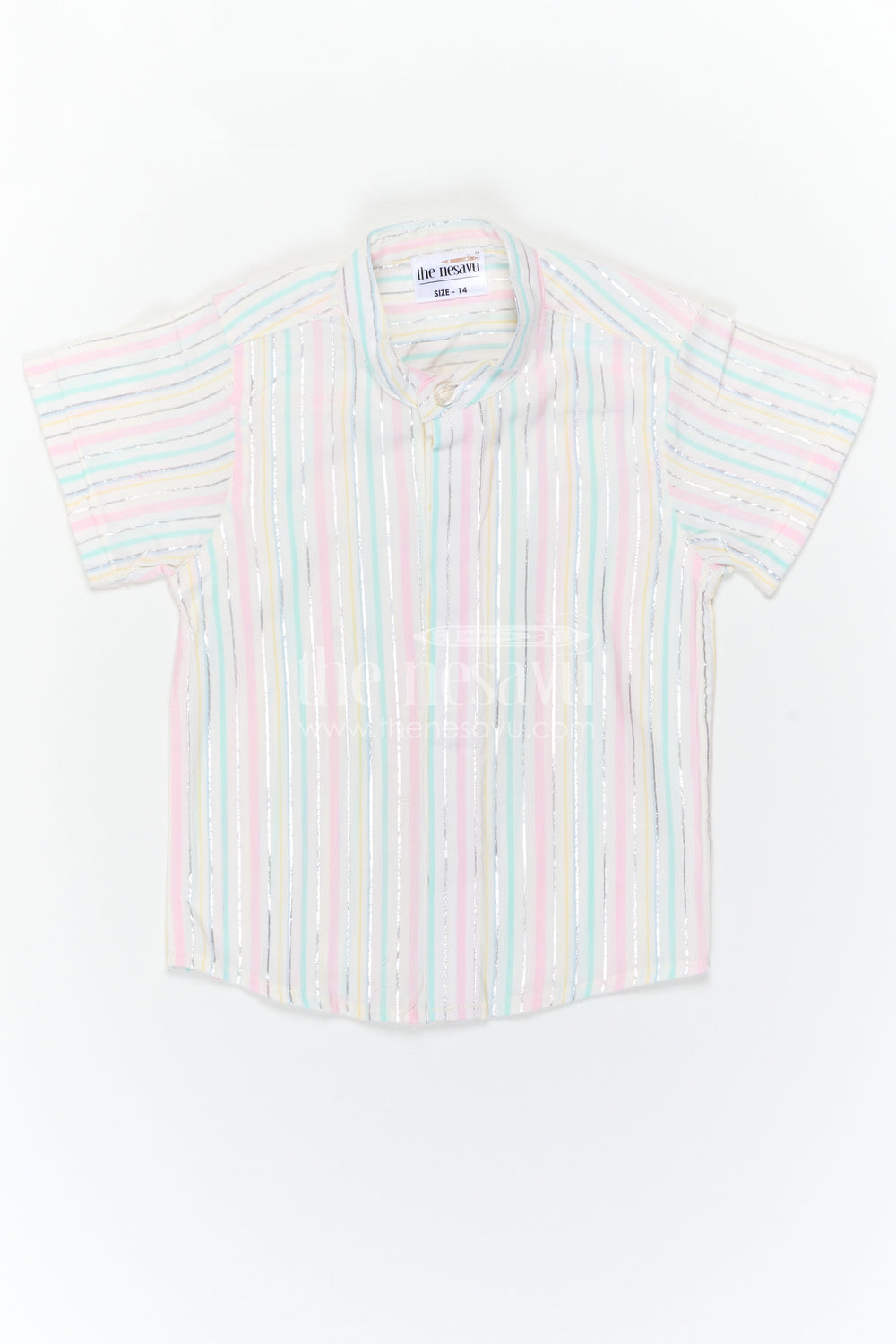 The Nesavu Boys Cotton Shirt Boys Cotton Shirt for Summer Outings and Vacation Wear Nesavu Nesavu Boys Cotton Striped Shirt For Summer Outings And Vacation Wear With Breathable Comfortable Fabric