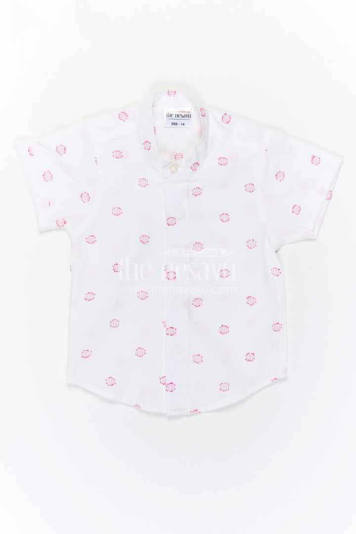 The Nesavu Boys Cotton Shirt Boys Cotton Shirt for Summer Wear and Everyday Comfort Nesavu Nesavu Boys Cotton Shirt For Summer Wear And Daily Comfort With Breathable Lightweight Fabric