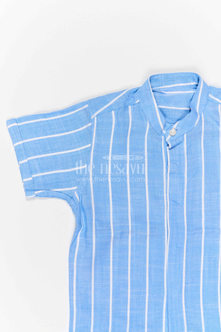 The Nesavu Boys Cotton Shirt Boys Cotton Shirt for Weekend Outings and Casual Celebrations Nesavu Nesavu Boys Cotton Striped Shirt For Casual Celebrations And Weekend Outings