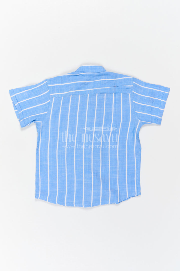 The Nesavu Boys Cotton Shirt Boys Cotton Shirt for Weekend Outings and Casual Celebrations Nesavu Nesavu Boys Cotton Striped Shirt For Casual Celebrations And Weekend Outings