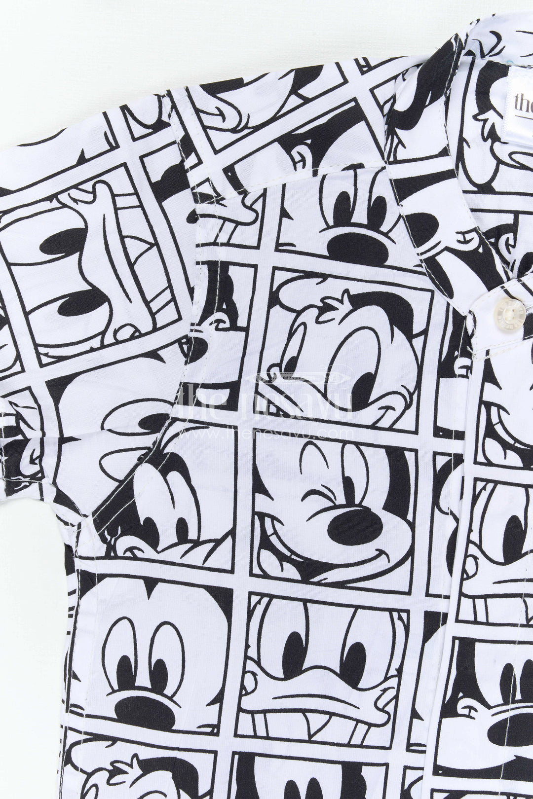 The Nesavu Boys Cotton Shirt Boys Cotton Shirt with Cartoon Print for Playful Dates Nesavu Nesavu Boys Cotton Cartoon Printed Shirt For Fun Outings And Casual Wear With Breathable Fabric