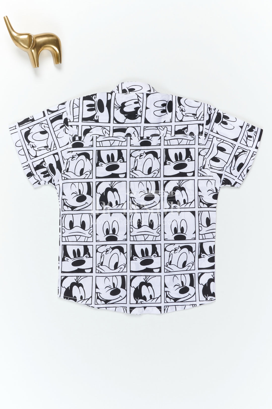 The Nesavu Boys Cotton Shirt Boys Cotton Shirt with Cartoon Print for Playful Dates Nesavu Nesavu Boys Cotton Cartoon Printed Shirt For Fun Outings And Casual Wear With Breathable Fabric