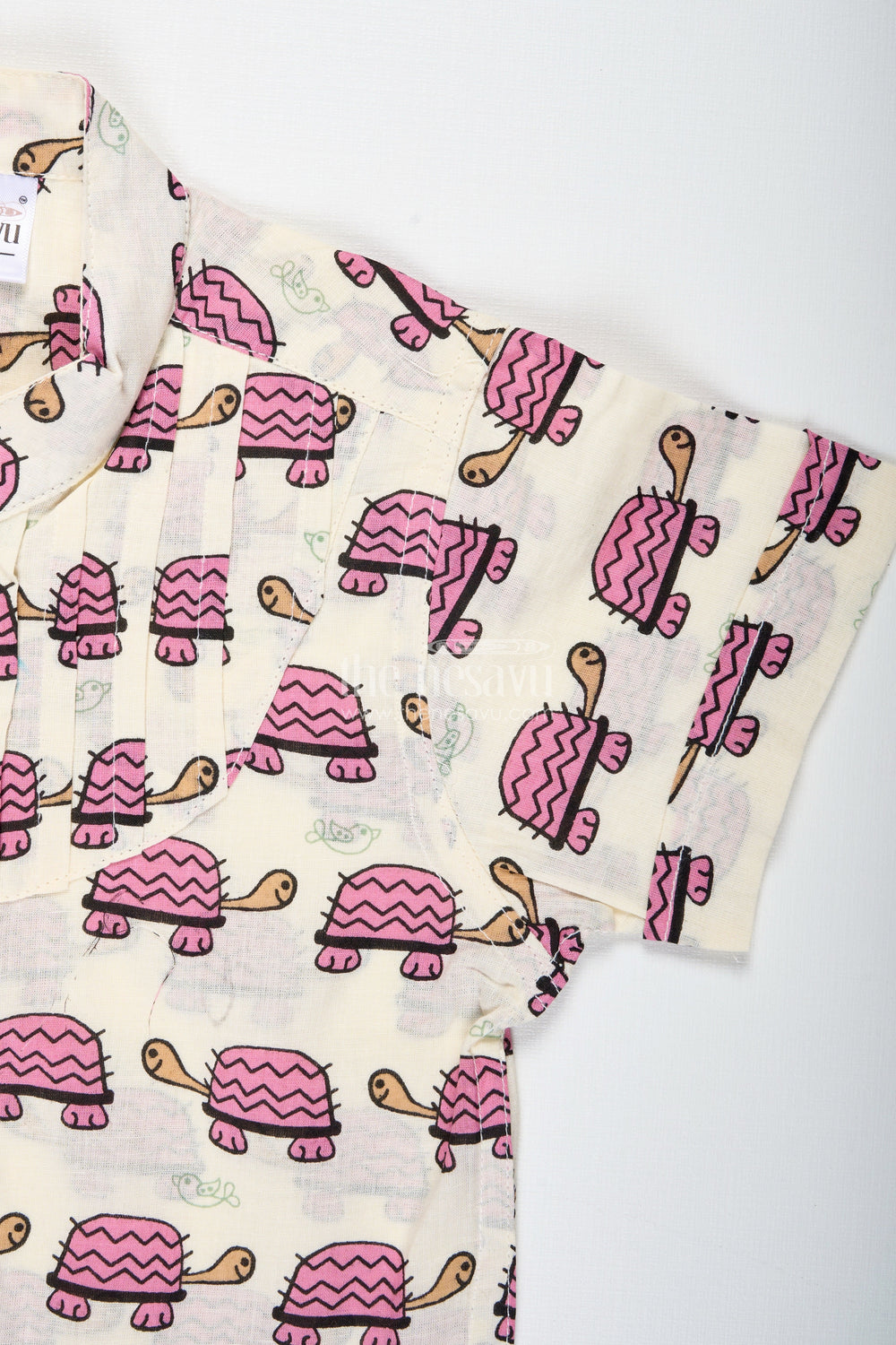 The Nesavu Boys Cotton Shirt Boys Cotton Shirt with Maroon Turtle Print for Quirky Ethnic Style Nesavu Nesavu Boys Cotton Shirt Maroon Turtle Print Ethnic Casual Wear Kids