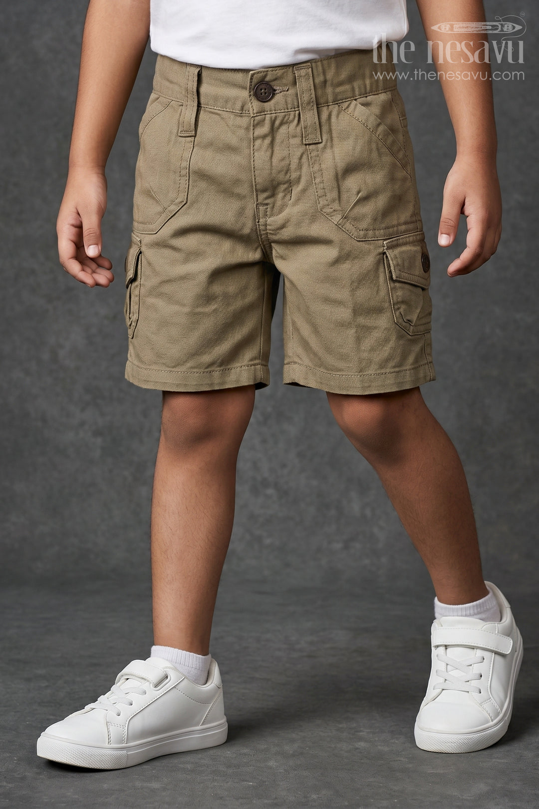 The Nesavu Boys Shorts Boys Cotton Shorts for Active Days and School Outfits Nesavu 16 (1Y) / Green / Cotton BWS009J-16 Nesavu cotton shorts for boys – everyday wear for school, travel and weekend play