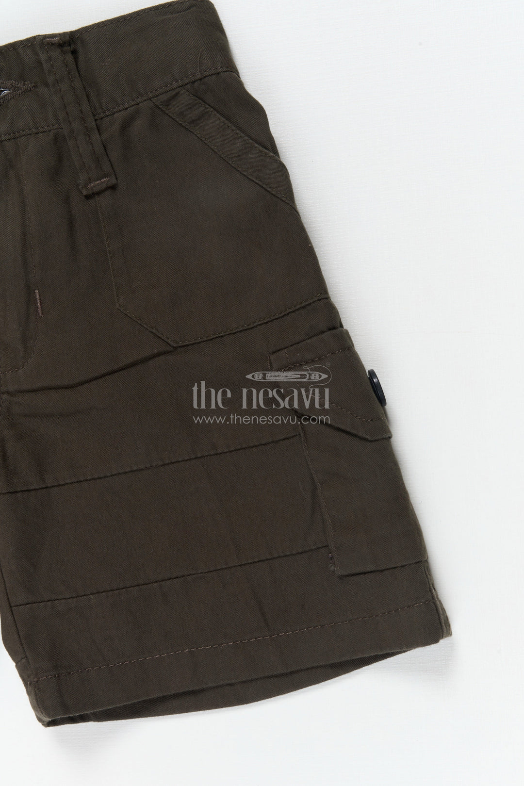 The Nesavu Boys Shorts Boys Cotton Shorts for Everyday Comfort and Movement Nesavu 16 (1Y) / Green / Cotton BWS074F-16 Nesavu boys daily-wear cotton shorts with flap pockets and structured fit for school and beyond