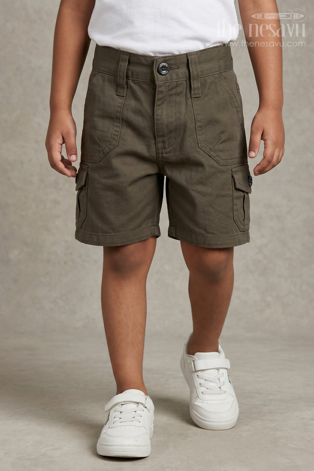 The Nesavu Boys Shorts Boys Cotton Shorts for Everyday Wear and Playtime Nesavu 16 (1Y) / Green / Cotton BWS009I-16 Nesavu boys cotton shorts for casual wear, school and outdoor playtime