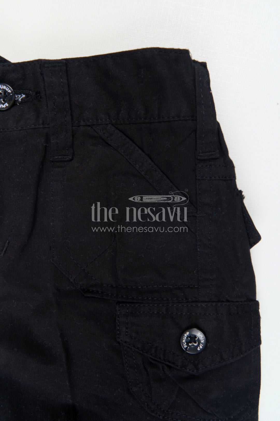 The Nesavu Boys Shorts Boys Cotton Shorts for Rough Play and School Routines Nesavu Nesavu boys cargo cotton shorts with badge detail – ideal for school and outdoor fun