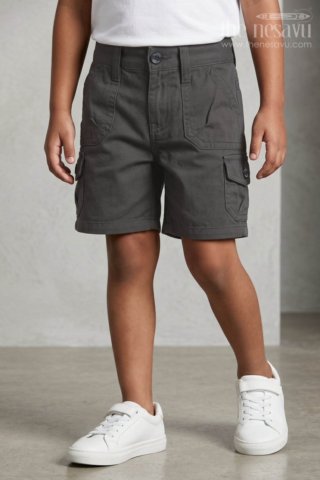 The Nesavu Boys Shorts Boys Cotton Shorts for School, Travel and Weekend Play Nesavu 16 (1Y) / Green / Cotton BWS009K-16 Nesavu cotton boys shorts for school, everyday wear and outdoor activities