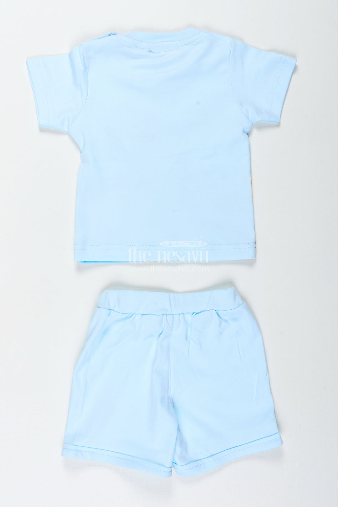 The Nesavu Boys Casual Set Boys Cotton Smart Casual Street Style Outfit with Tropical Digital Print Tee and Light Shorts for Everyday Play Nesavu Nesavu Boys Smart Casual Street Style Outfit Cotton Digital Print Tee Light Shorts