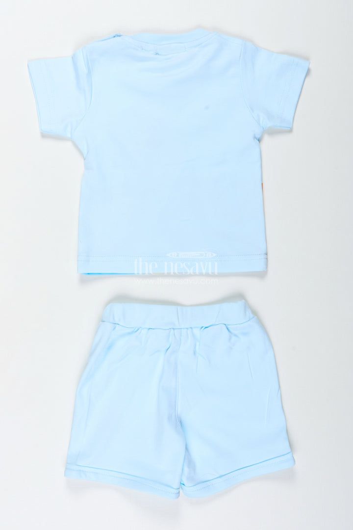 The Nesavu Boys Casual Set Boys Cotton Smart Casual Street Style Outfit with Tropical Digital Print Tee and Light Shorts for Everyday Play Nesavu Nesavu Boys Smart Casual Street Style Outfit Cotton Digital Print Tee Light Shorts