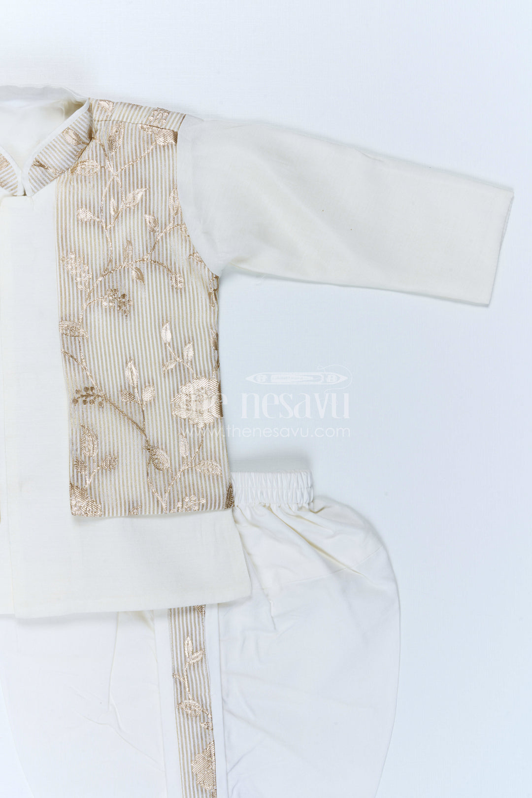 The Nesavu Boys Jacket Sets Boys Designer Jacket Set for Festive Wedding Celebrations Nesavu Nesavu Boys Designer Jacket Set With Floral Ethnic Detailing For Festive Wedding Celebrations