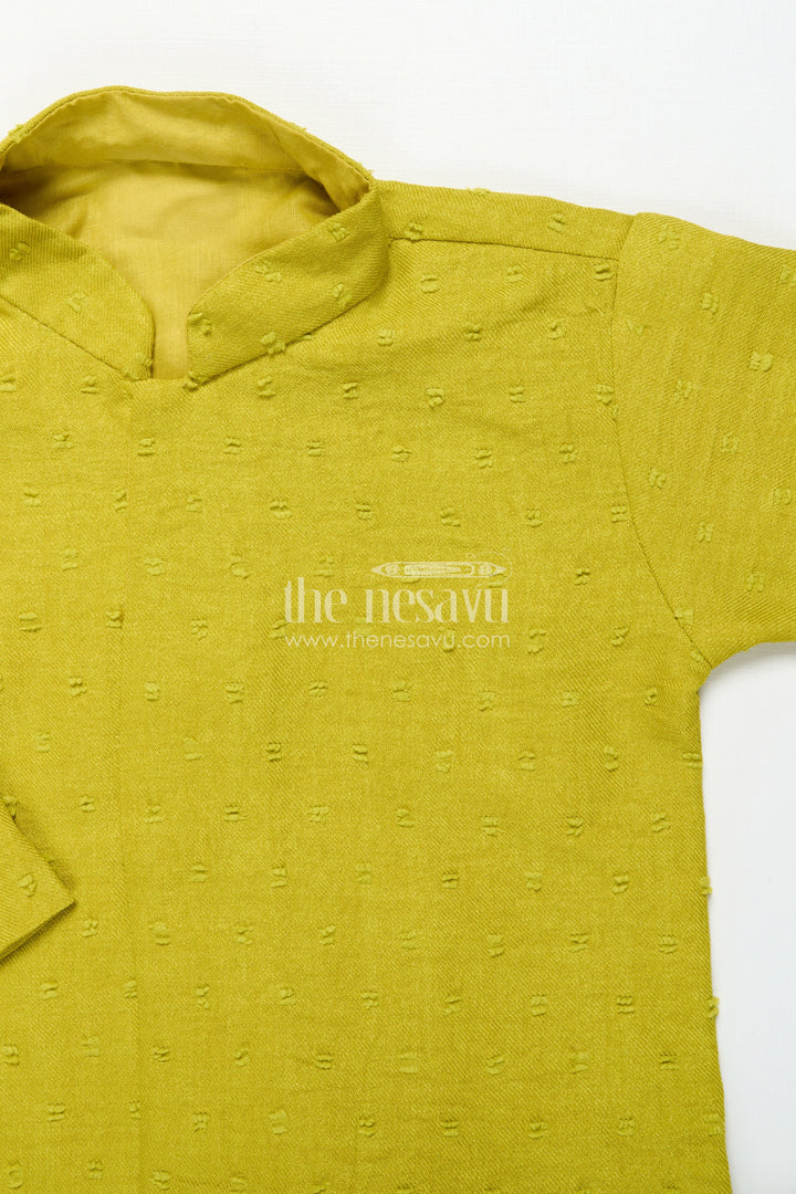 The Nesavu Boys Dothi Set Boys Dhoti Kurta Set for Temple Visits and Ethnic School Days Nesavu Nesavu boys cotton dhoti kurta set pujas rituals cultural school functions