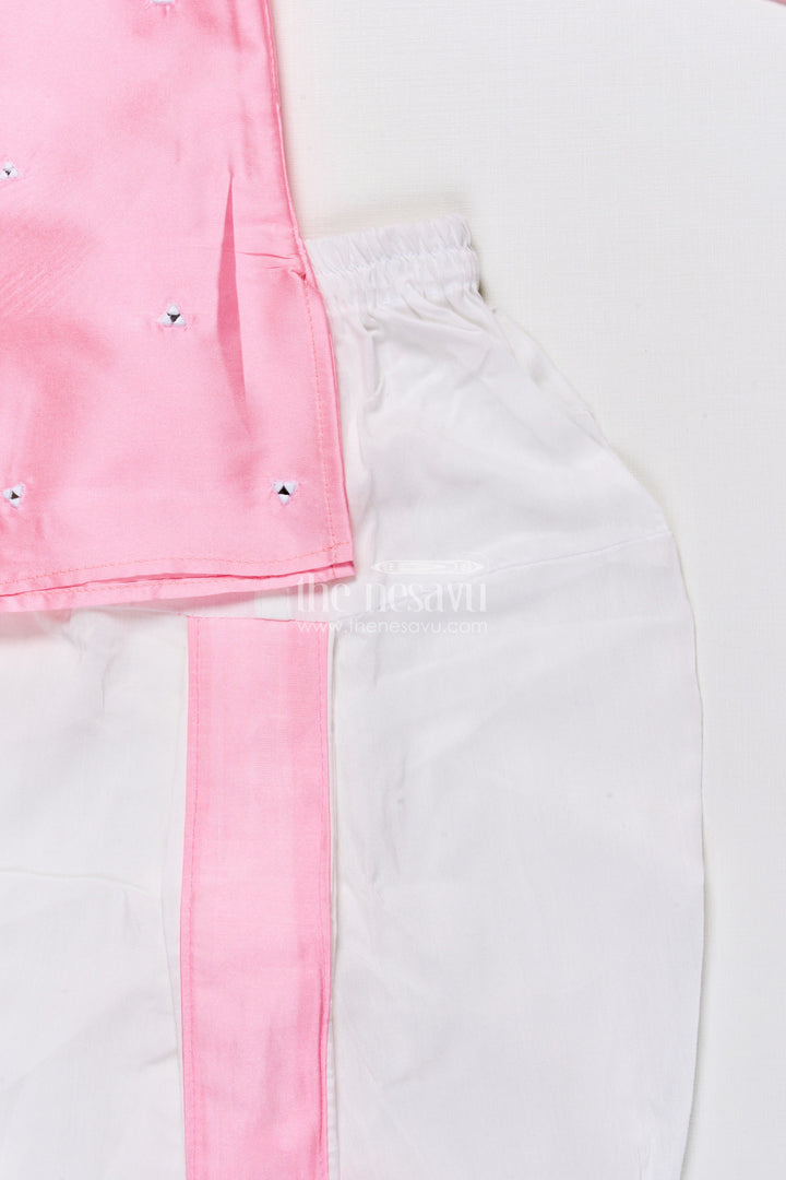 The Nesavu Boys Dothi Set Boys Dhoti Kurta Set for Traditional Family Functions and Temple Visits Nesavu Nesavu boys dhoti kurta set silk blend festive detailing perfect poojas cultural events