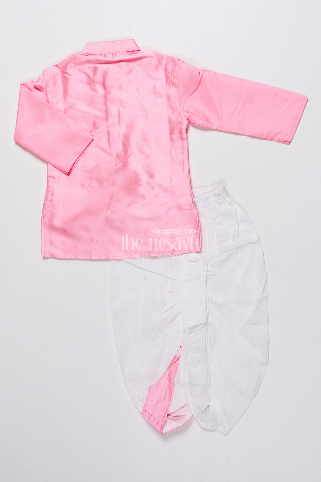 The Nesavu Boys Dothi Set Boys Dhoti Kurta Set for Traditional Family Functions and Temple Visits Nesavu Nesavu boys dhoti kurta set silk blend festive detailing perfect poojas cultural events