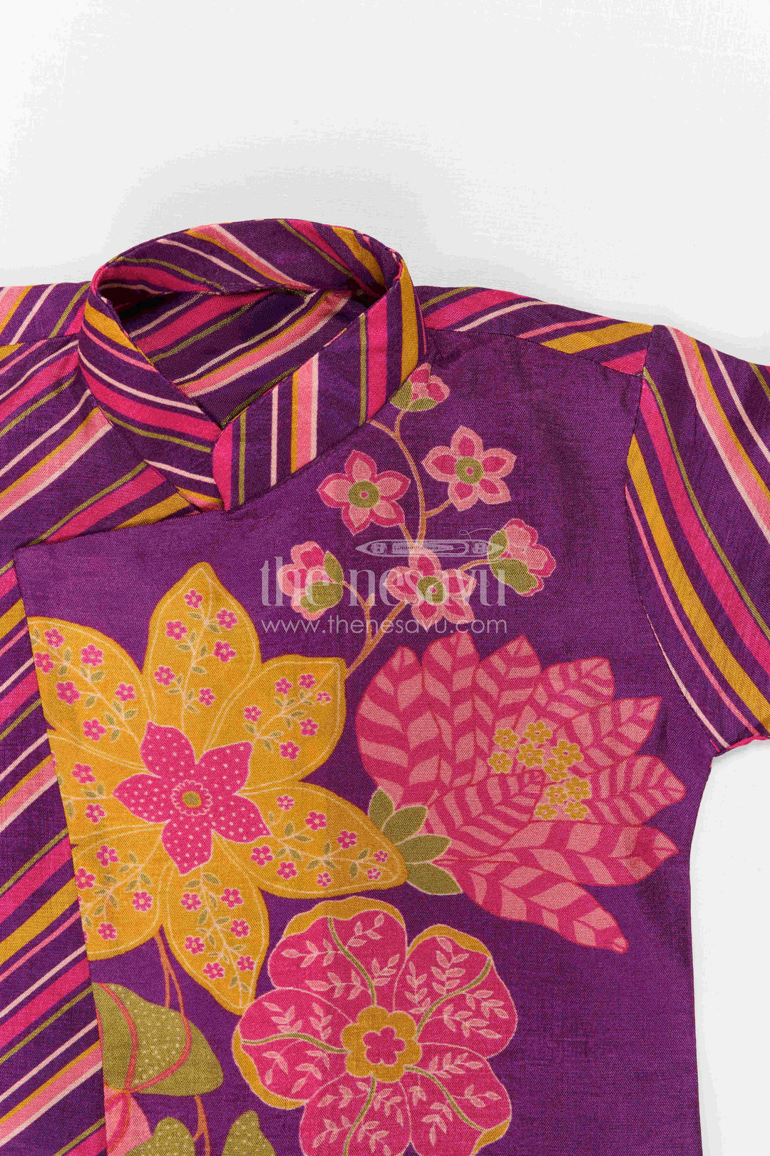 The Nesavu Boys Dothi Set Boys Dhoti Set for Ethnic Day and Festive School Celebrations Nesavu Nesavu Boys Dhoti Set For Ethnic Day And Festive Wear With Digital Print Top And Comfortable Fit