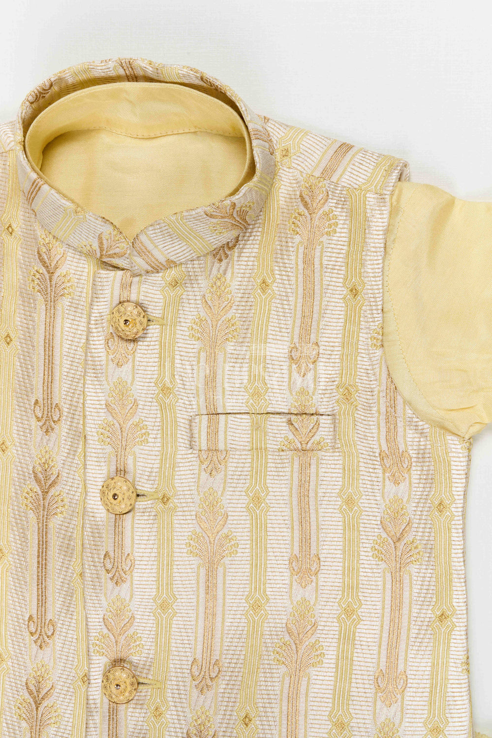 The Nesavu Boys Dothi Set Boys Dhoti Set for Festivals and Traditional Family Functions Nesavu Nesavu boys silk cotton dhoti set with designer jacket for festive occasions