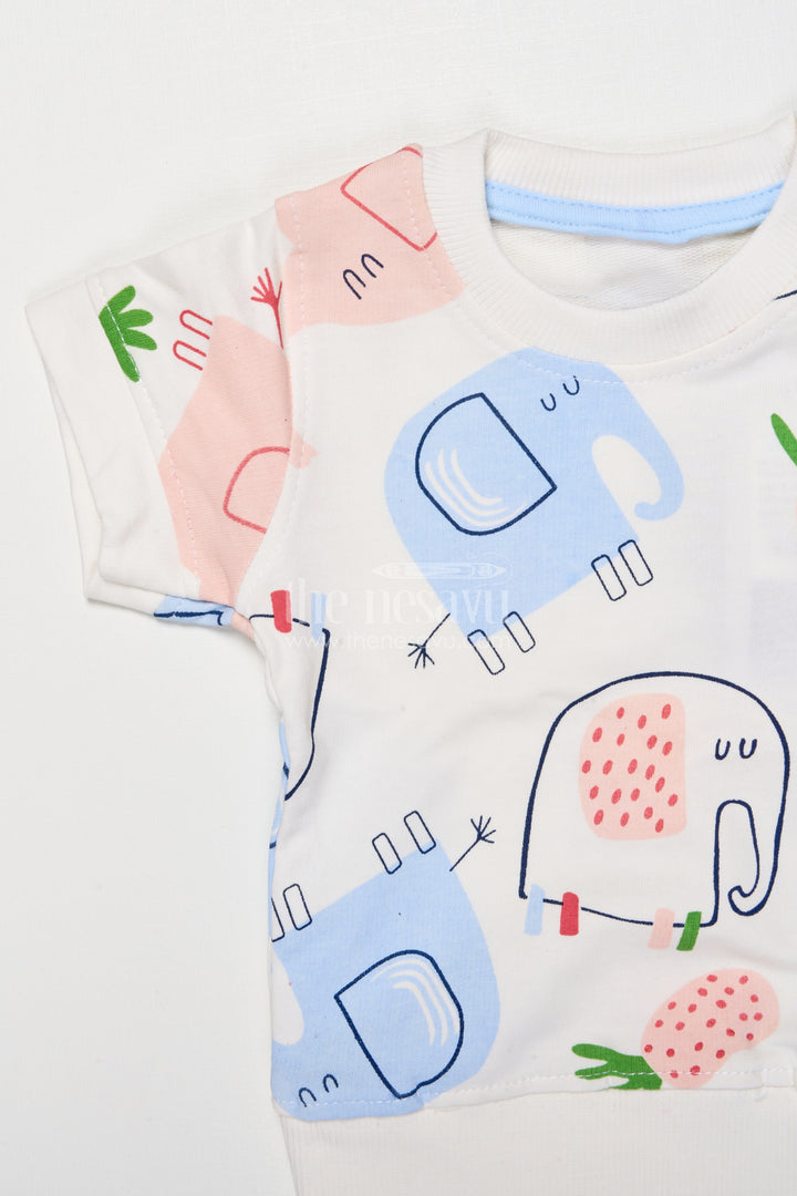 The Nesavu Boys Casual Set Boys Digital Print Cotton Set for Summer Comfort and Play Nesavu Nesavu boys cotton casual set digital print top shorts summer outings play