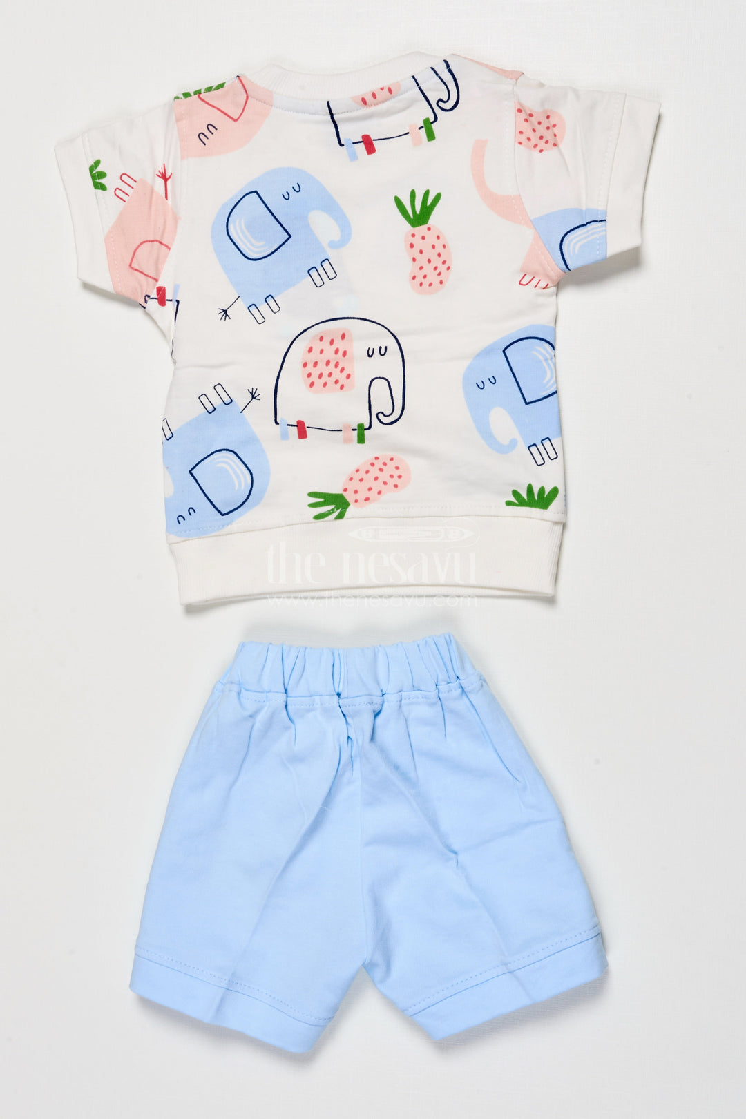 The Nesavu Boys Casual Set Boys Digital Print Cotton Set for Summer Comfort and Play Nesavu Nesavu boys cotton casual set digital print top shorts summer outings play