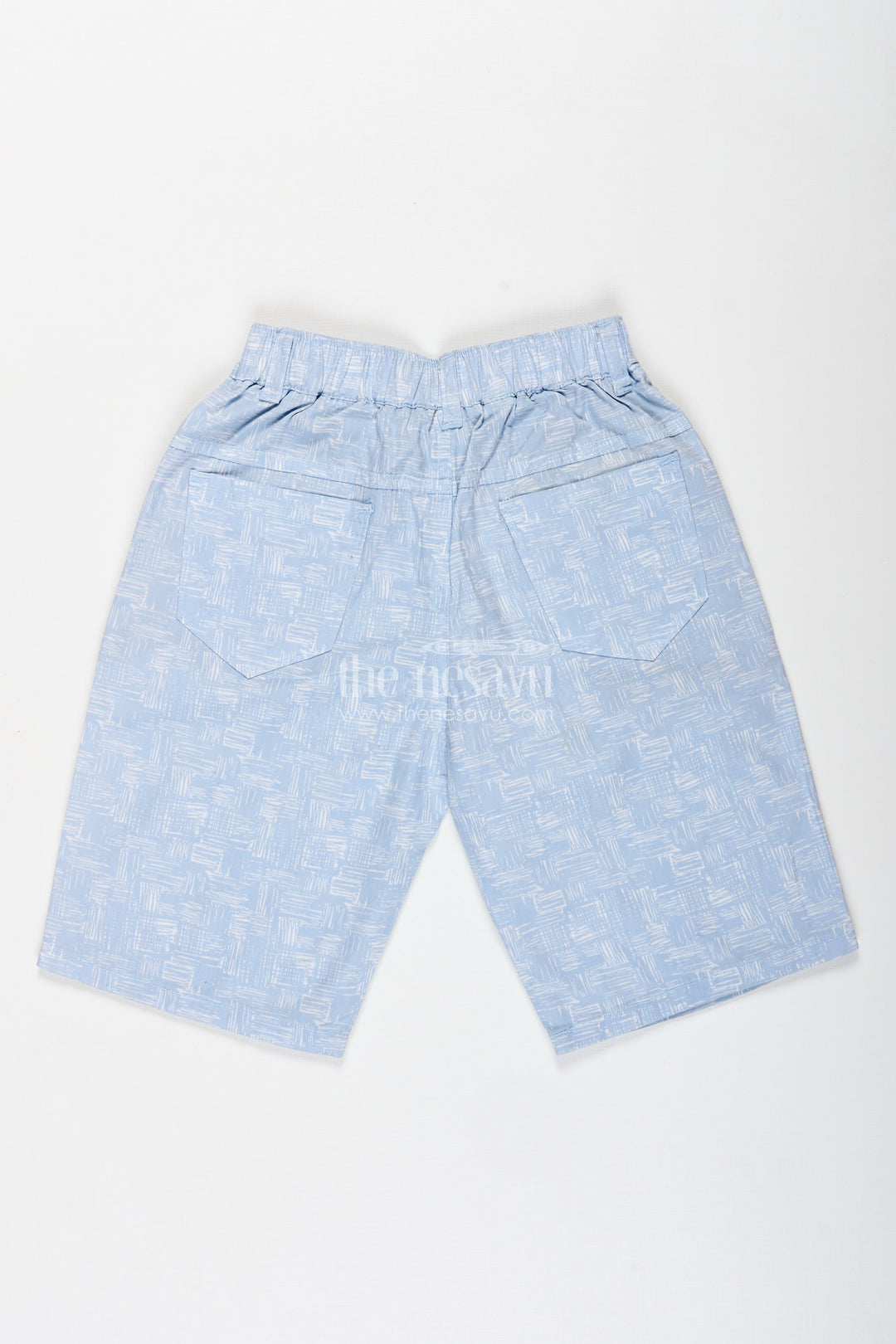 The Nesavu Boys Shorts Boys Digital Printed Shorts in Blue with Soft Cotton Blend and Relaxed Fit for Everyday Comfort Nesavu Nesavu Boys Blue Digital Printed Shorts Cotton Blend Relaxed Fit Daily Wear