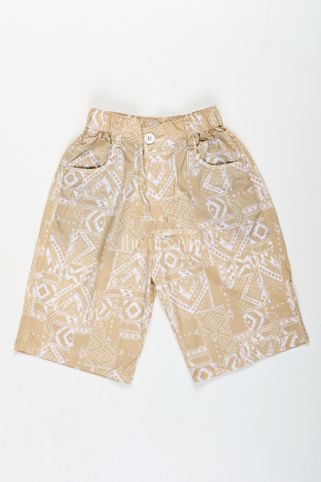 The Nesavu Boys Shorts Boys Digital Printed Shorts in Yellow Cotton Blend with Lightweight Feel and Stylish Fit Nesavu 26 (6Y) / Yellow BWS022AB-26 Nesavu Yellow Boys Digital Printed Cotton Shorts Lightweight Comfort Playful Design