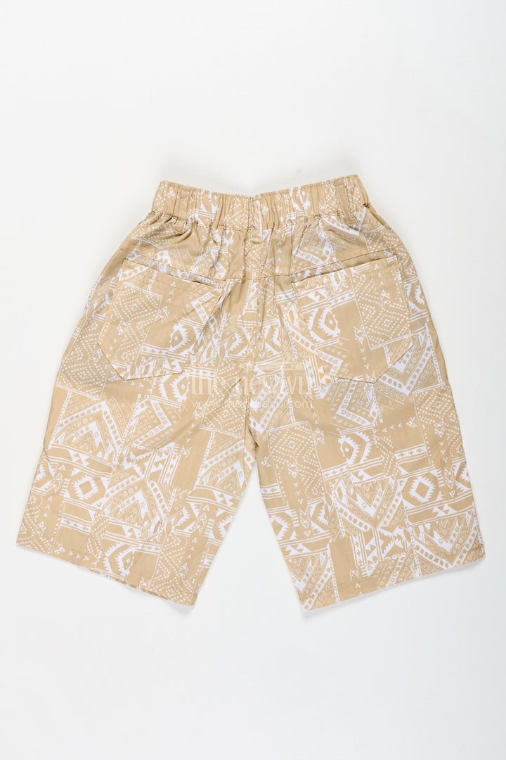 The Nesavu Boys Shorts Boys Digital Printed Shorts in Yellow Cotton Blend with Lightweight Feel and Stylish Fit Nesavu Nesavu Yellow Boys Digital Printed Cotton Shorts Lightweight Comfort Playful Design