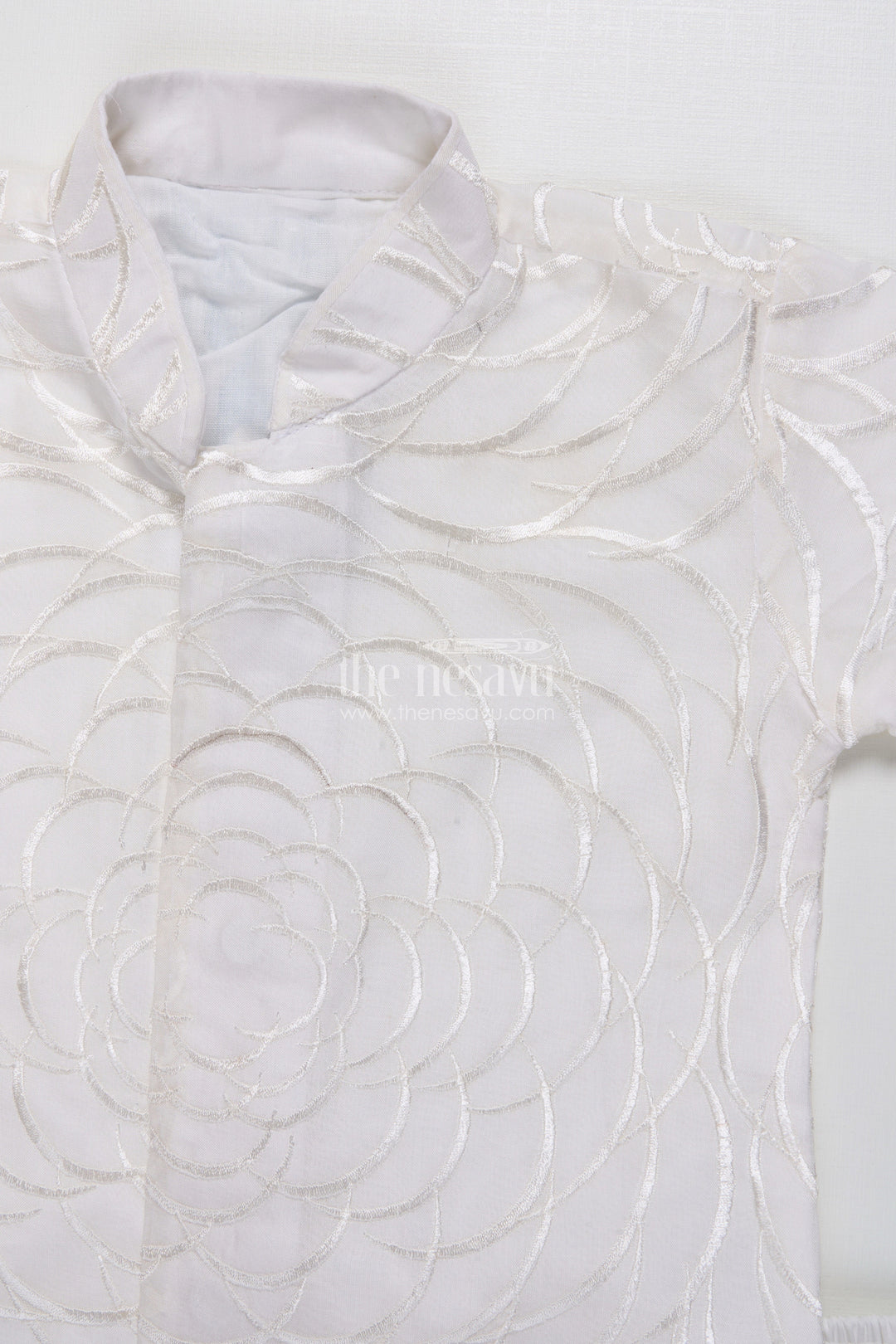 The Nesavu Boys Dothi Set Boys Dothi Set with Mirror and Sequence Embroidery Ethnic Festive Wear Nesavu Nesavu Boys Dothi Set Mirror Sequence Embroidery Festive Outfit