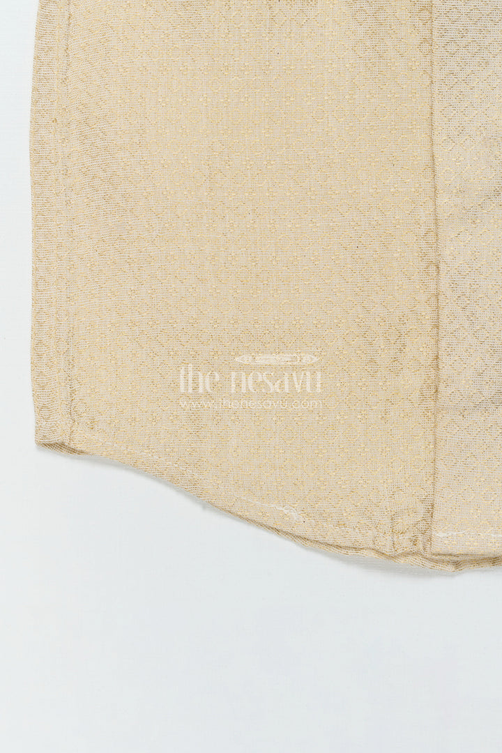 The Nesavu Boys Silk Shirt Boys Embossed Silk Shirt for Weddings and Traditional Occasions Nesavu Nesavu boys embossed tissue silk shirt for weddings and festive traditional functions