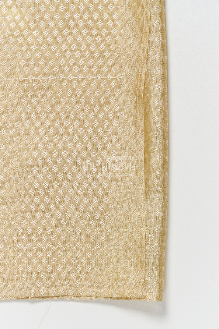 The Nesavu Boys Vesti Boys Embossed Vesti for Temple Wear and Cultural Occasions Nesavu Nesavu boys vesti embossed tissue design temple visits rituals cultural occasions