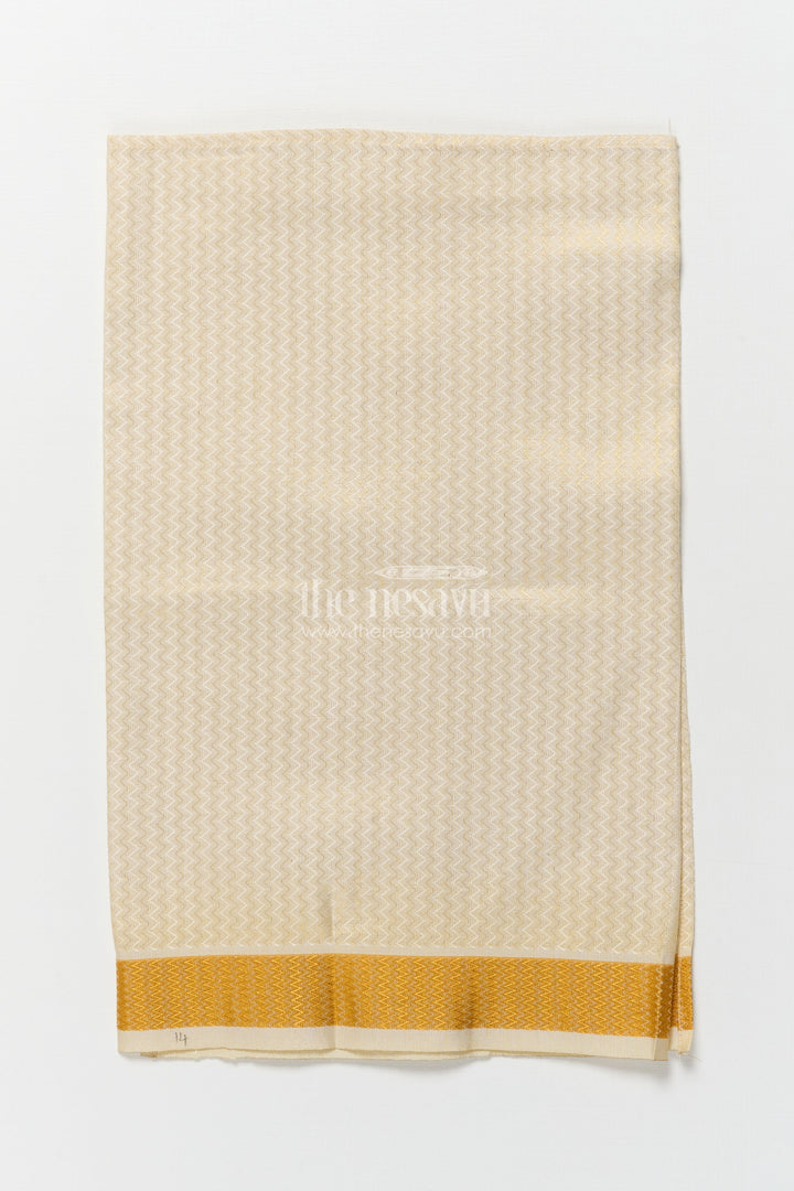 The Nesavu Boys Vesti Boys Embossed Vesti for Weddings and Festive Traditions Nesavu Nesavu boys tissue vesti embossed zari design weddings poojas festive occasions