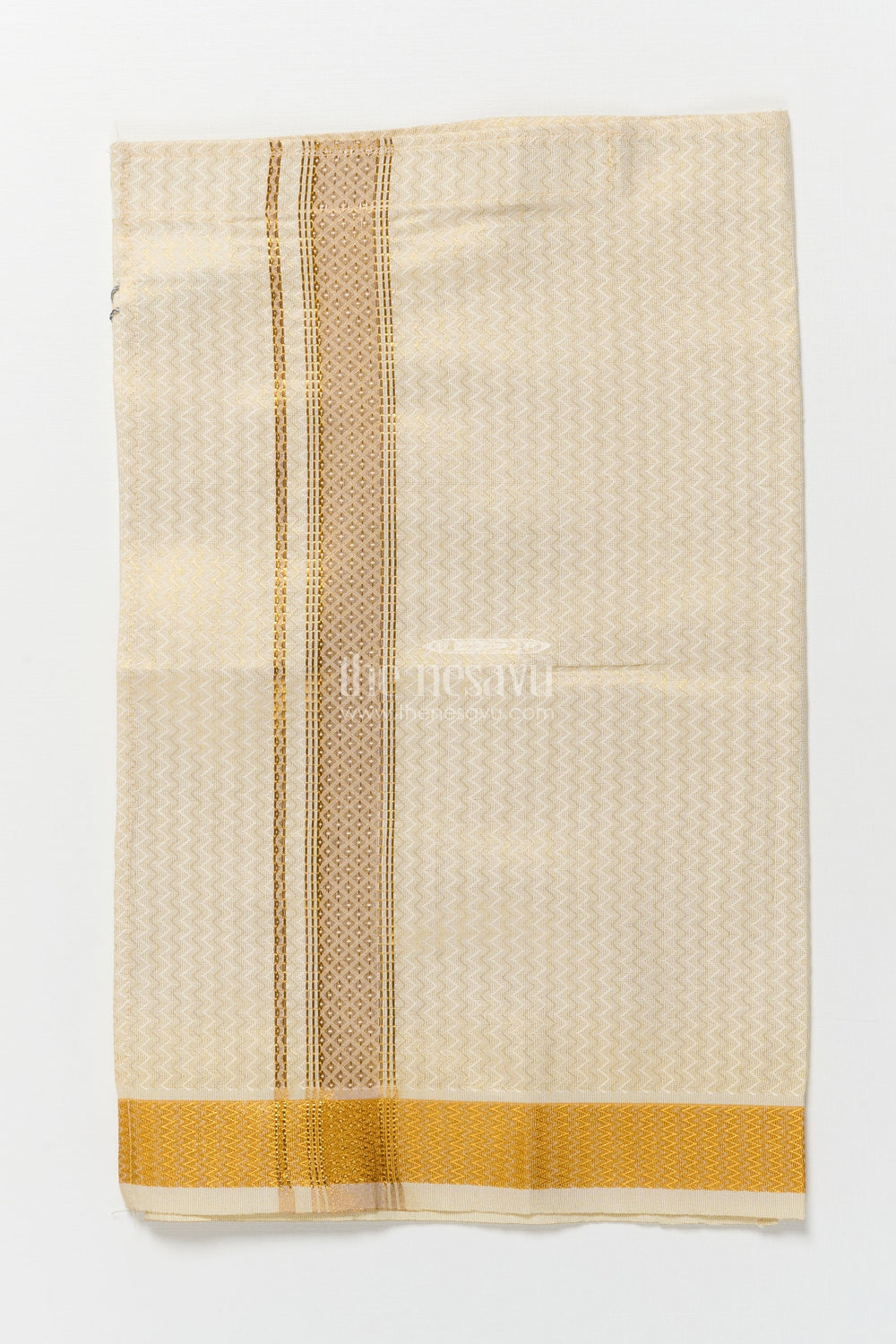 The Nesavu Boys Vesti Boys Embossed Vesti for Weddings and Festive Traditions Nesavu Nesavu boys tissue vesti embossed zari design weddings poojas festive occasions