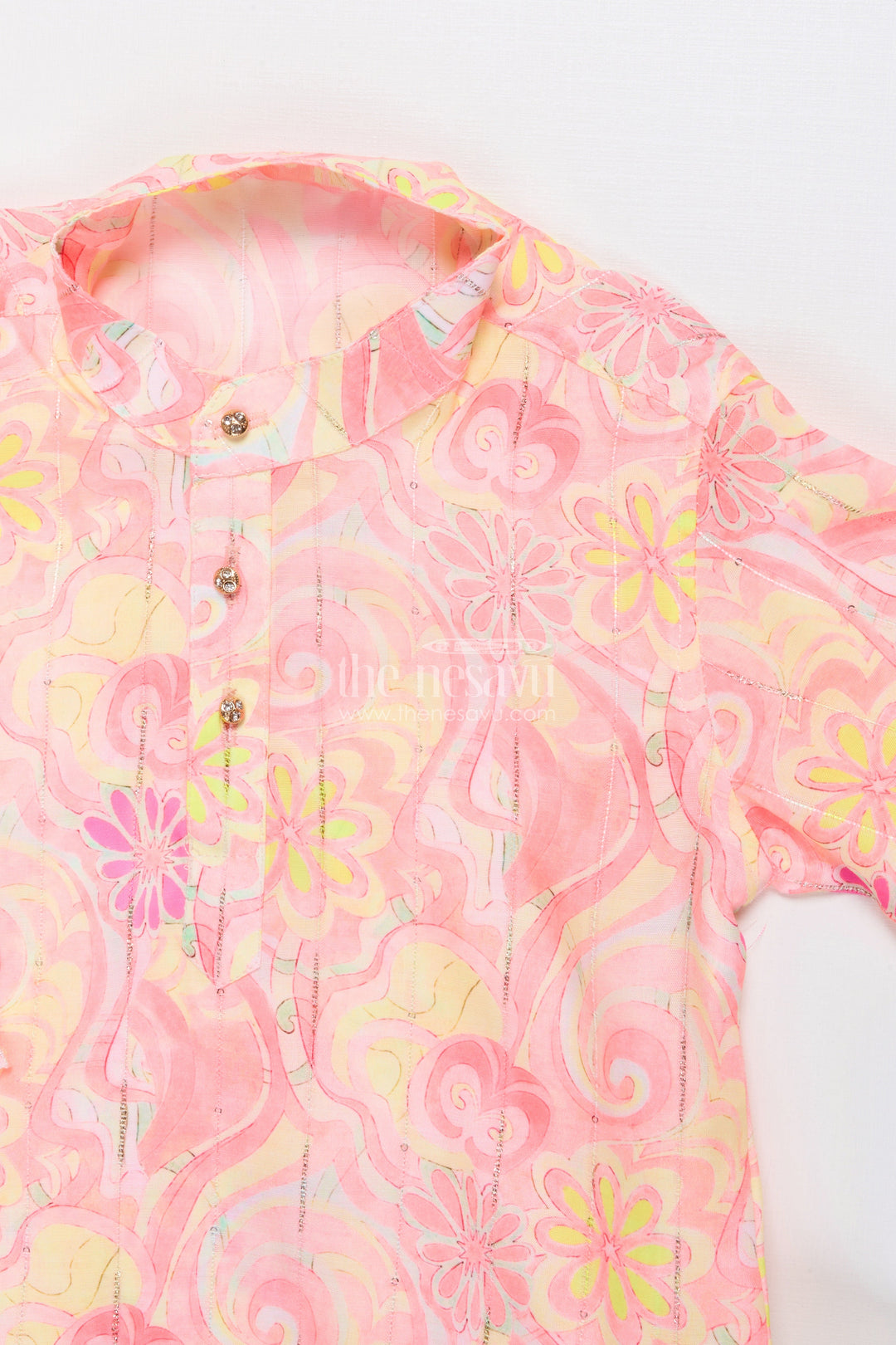 The Nesavu Boys Dothi Set Boys Embroidered Dhoti Kurta Set for Wedding Functions and Cultural Festivities Nesavu Nesavu boys embroidered silk blend dhoti kurta set festive ethnic wear weddings traditional celebrations