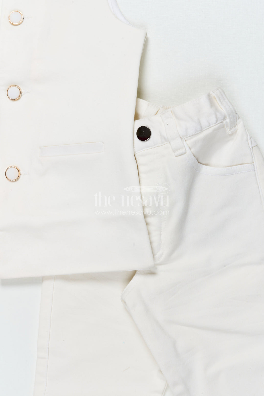 The Nesavu Boys Jacket Sets Boys Embroidered Jacket Set for Wedding and Festive Events Nesavu Nesavu boys velvet embroidered jacket set weddings traditional family functions