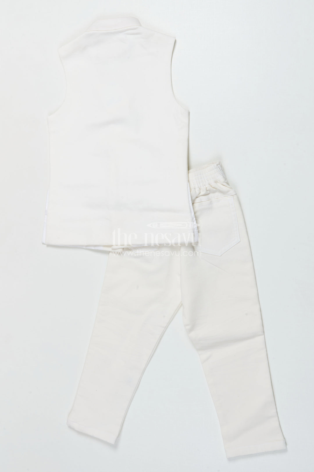 The Nesavu Boys Jacket Sets Boys Embroidered Jacket Set for Wedding and Festive Events Nesavu Nesavu boys velvet embroidered jacket set weddings traditional family functions