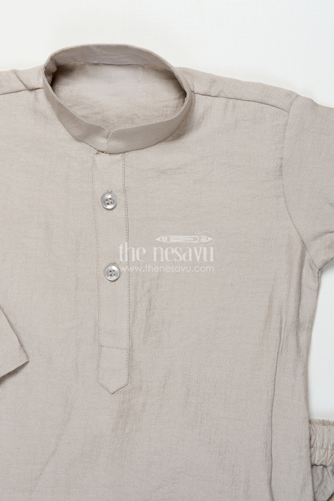 The Nesavu Boys Jacket Sets Boys Ethnic Cotton Kurta Set with Patchwork for Temple and School Functions Nesavu Nesavu boys cotton kurta set embroidered patch temple visits ethnic celebrations