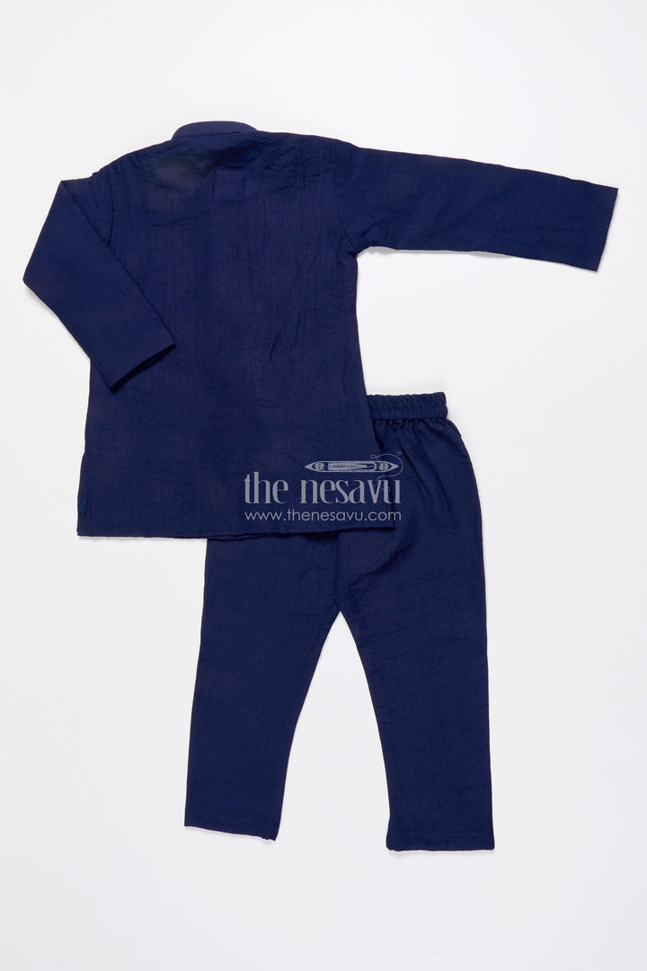 The Nesavu Boys Jacket Sets Boys Ethnic Jacket Set for Festive Occasions and Weddings Nesavu Nesavu boys ethnic jacket kurta set silk blend weddings festive functions