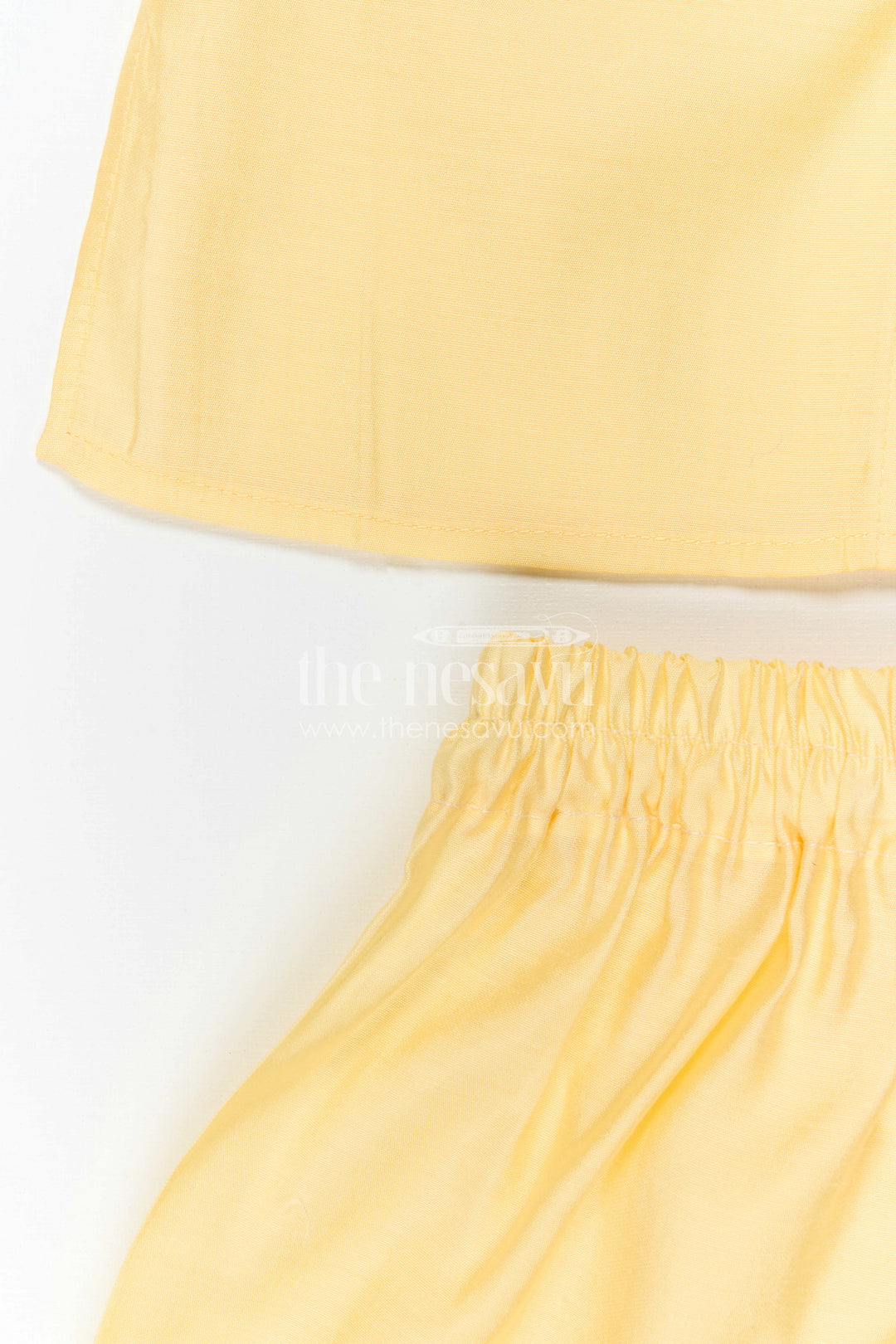 The Nesavu Boys Jacket Sets Boys Ethnic Jacket Set for Temple and Festive Celebrations Nesavu Nesavu Boys Yellow Jacket Set With Sequence Embroidery In Viscose Silk For Weddings And Festive Wear