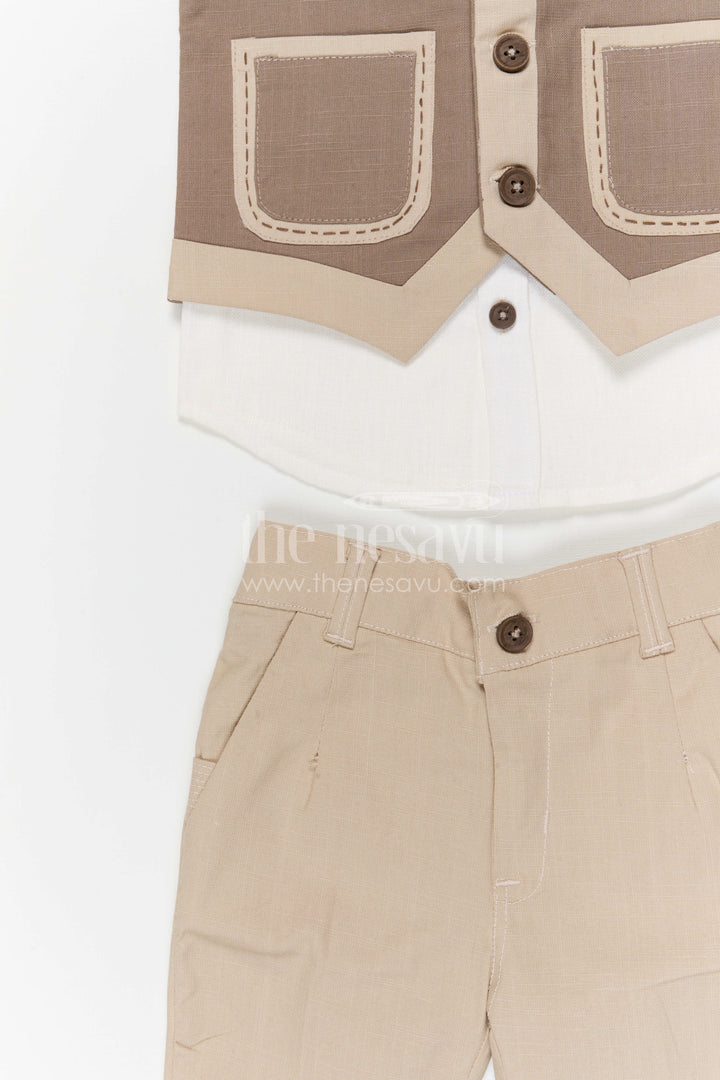 The Nesavu Boys Jacket Sets Boys Ethnic Jacket Set for Weddings and Festive Celebrations Nesavu Nesavu boys cotton ethnic jacket set for weddings festive celebrations and family occasions