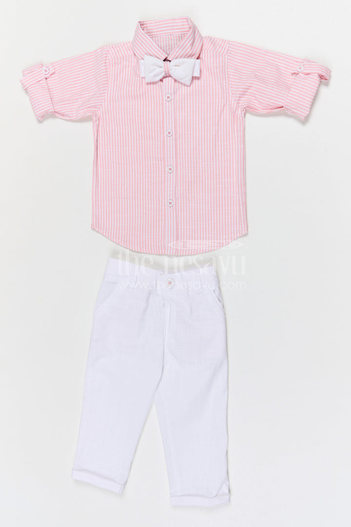 The Nesavu Boys Jacket Sets Boys Ethnic Jacket Set for Weddings and Festive Occasions Nesavu Nesavu boys cotton jacket set with striped design for weddings festive occasions and family celebrations