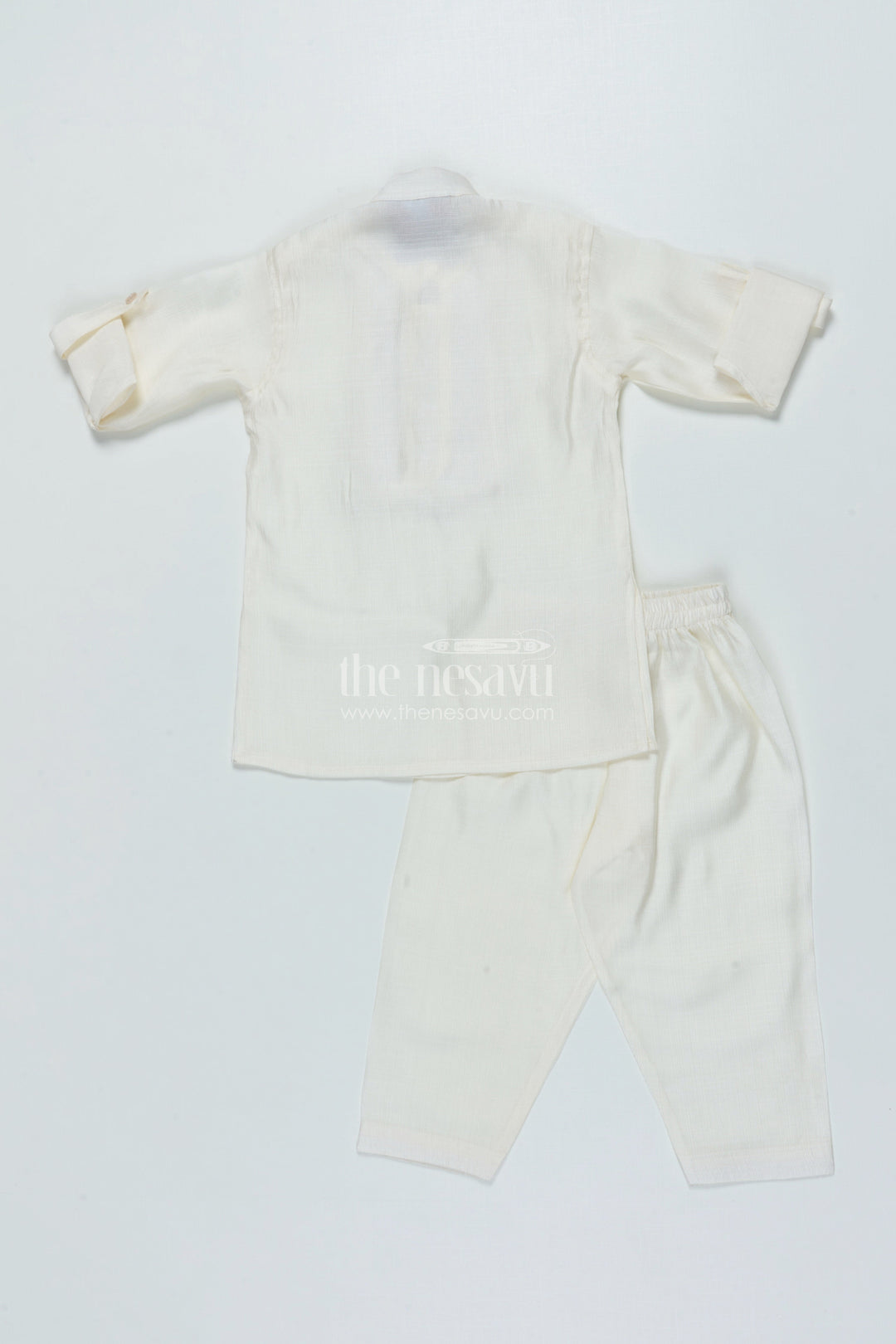 The Nesavu Boys Jacket Sets Boys Ethnic Jacket Set with Embroidered Nehru Vest for Poojas and Functions Nesavu Nesavu boys cotton ethnic jacket set embroidery traditional occasions