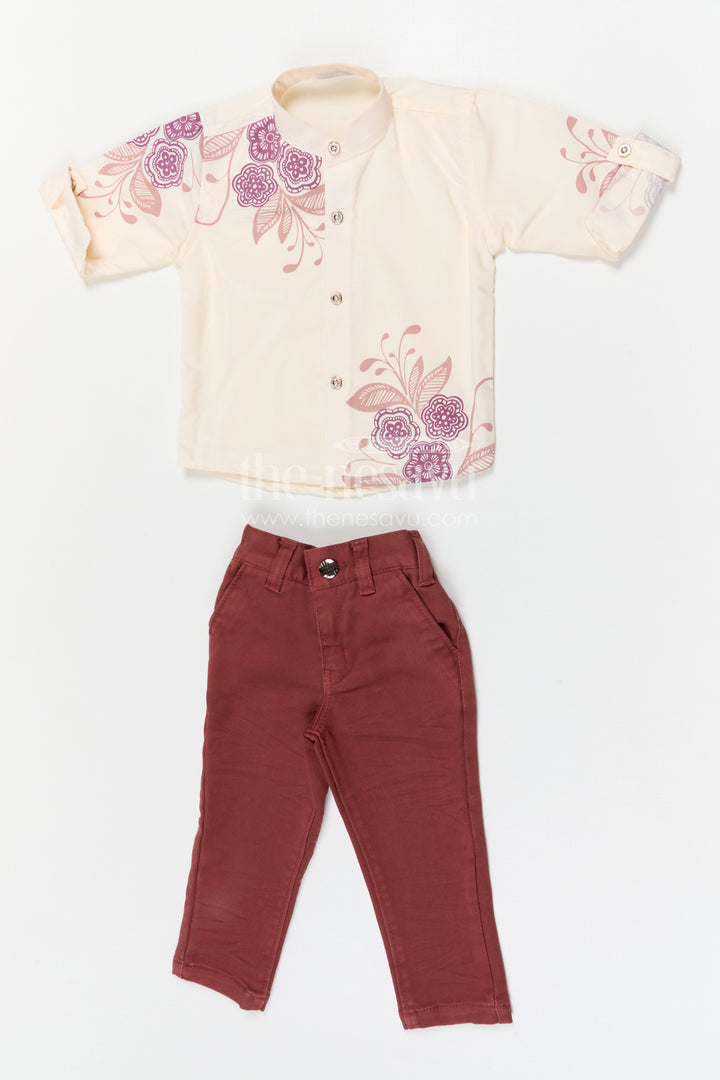 The Nesavu Boys Jacket Sets Boys Ethnic Jacket Suit for Weddings and Festive Family Gatherings Nesavu Nesavu boys viscose blend jacket suit with designer jacket for weddings and festive occasions